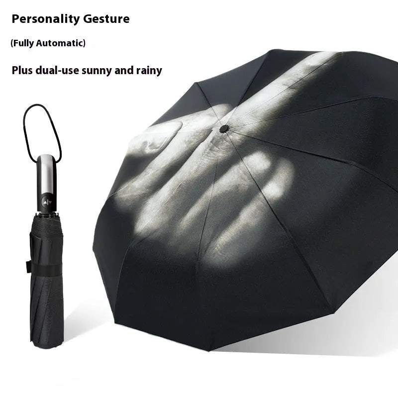 Folding Umbrella Automatic Eccentric Personality International Gesture - Bellarte Enchanté Folding Umbrella Automatic Eccentric Personality International Gesture
